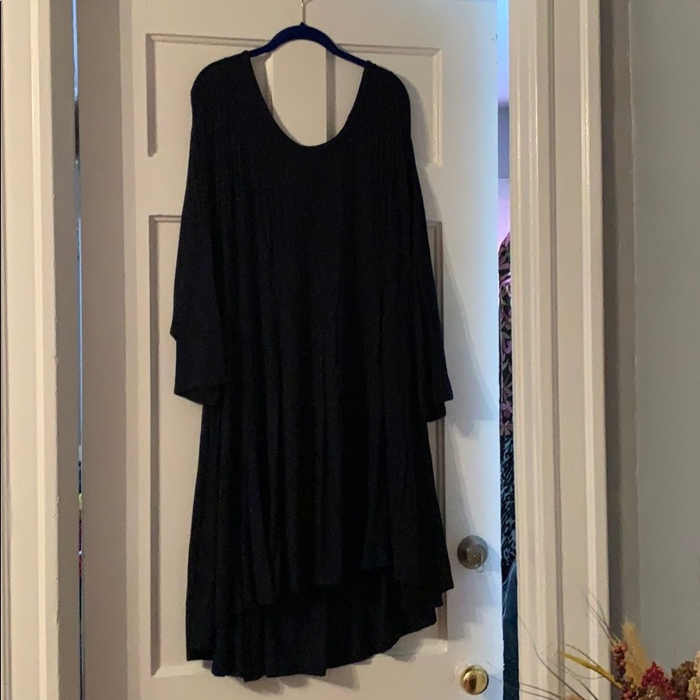 Torrid navy and black midi dress